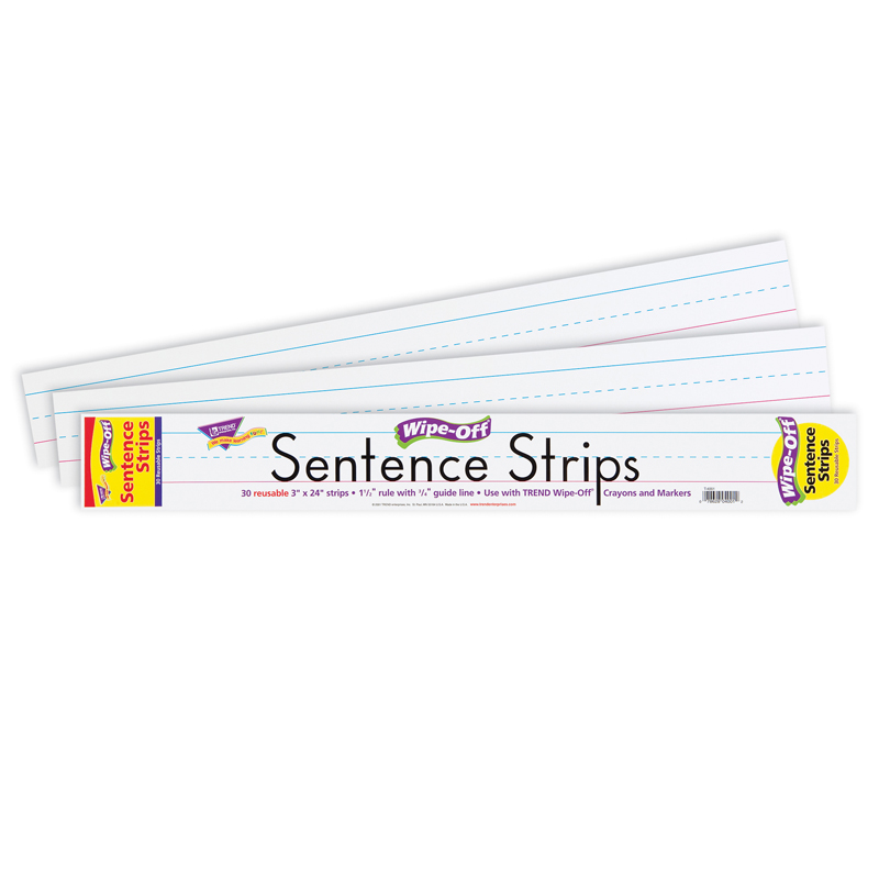 Wipe-Off Sentence Strips 30/Pk