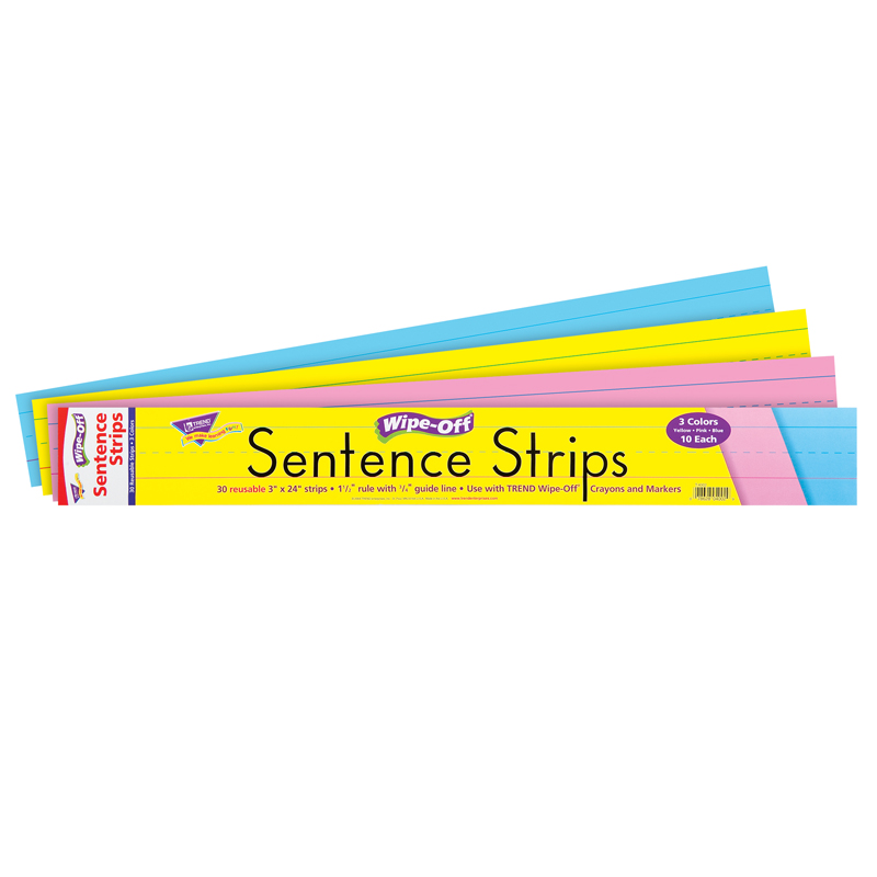 (4 Pk) Wipe-Off Sentence Strips