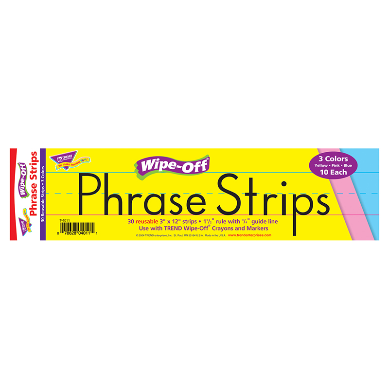 Wipe-Off Sentence Strips Multicolor