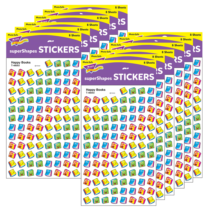 (12 Pk) Happy Books Supershapes