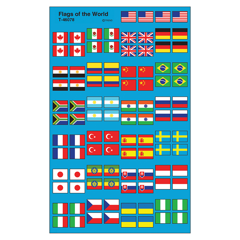 (12 Pk) Flags Of The World Spershpe
