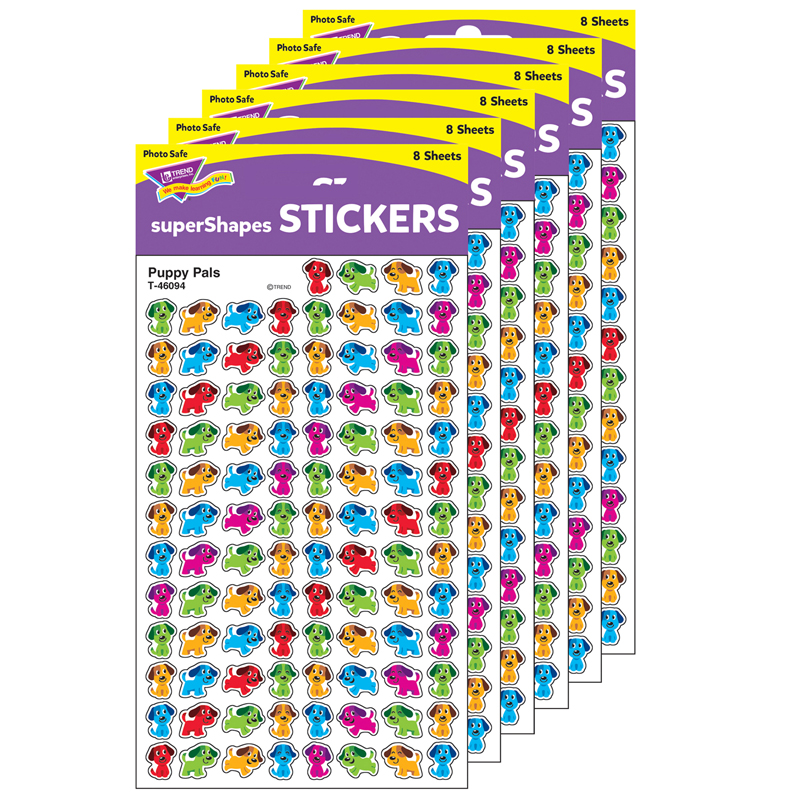 (6 Pk) Puppy Pals Stickers