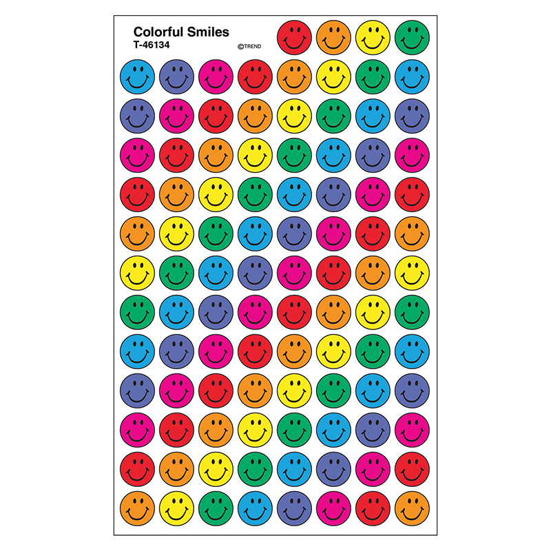 Superspots Stickers Colorful 800/Pk