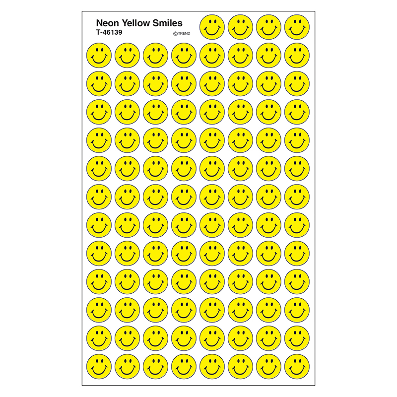 Sticker Neon Yellow Smiles