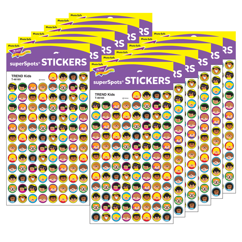 (12 Pk) Superspots Stickers Trend