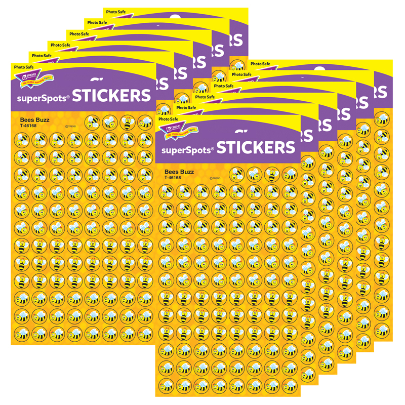 (12 Pk) Superspots Stickers Bees