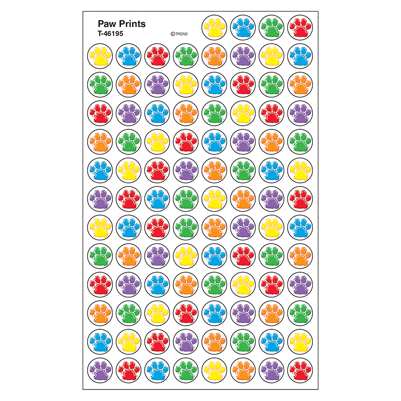 Paw Prints Superspots Stickers