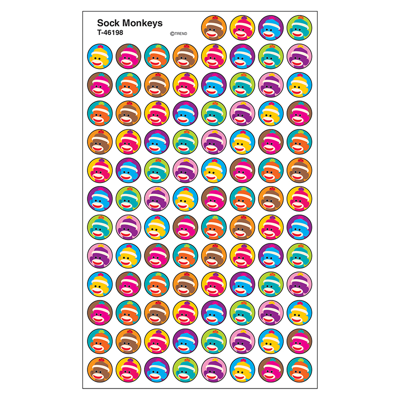 (12 Pk) Sock Monkeys Superspots