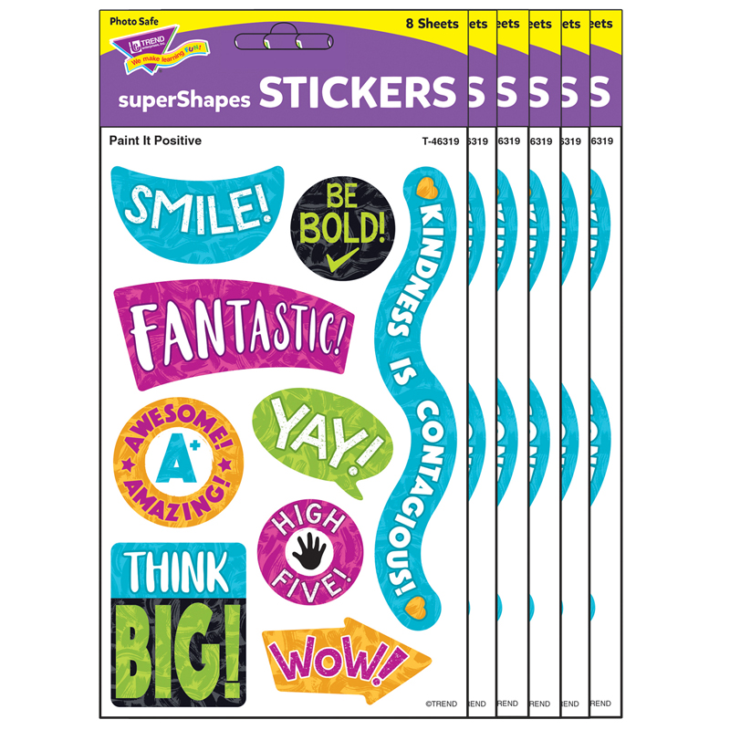 (6 Pk) Paint It Positive Suprshps