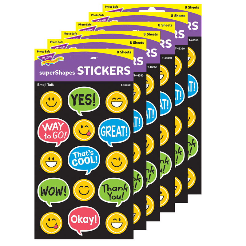 (6 Pk) Emoji Talk Supershapes