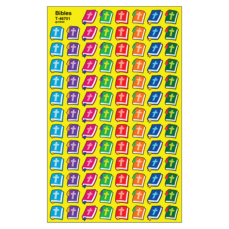 (12 Pk) Supershapes Stickers Bibles
