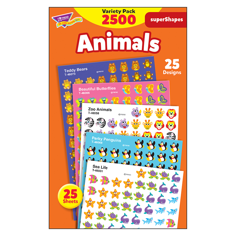 Supershapes Variety Animals 2500pk