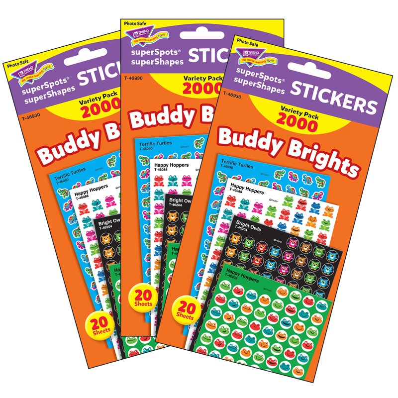 (3 Pk) Buddy Brights Variety Pack