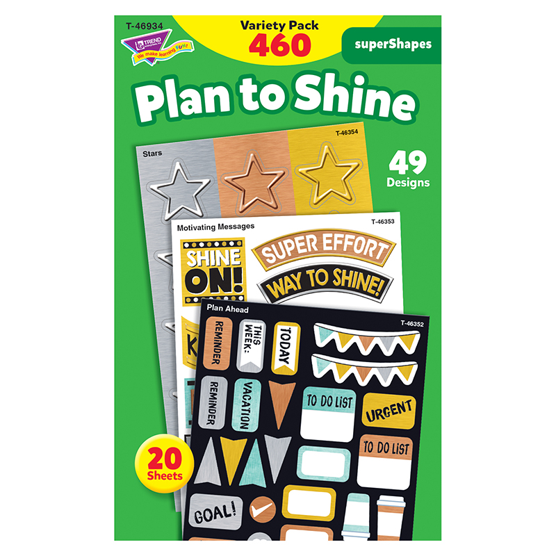 Plan To Shine Supershapes Stickers