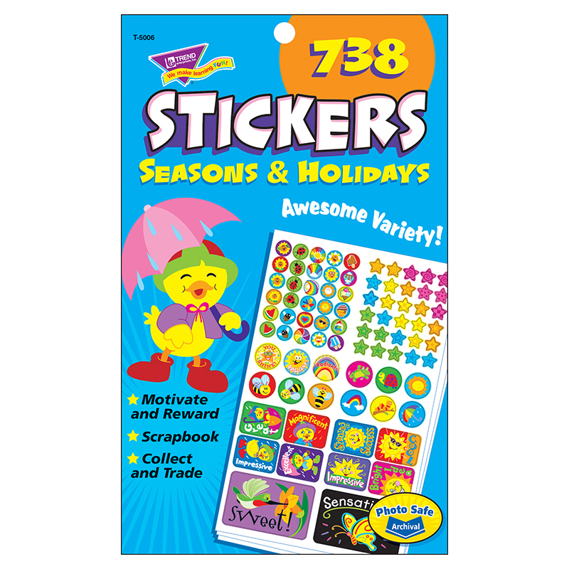 (6 Ea) Sticker Pad Seasons &