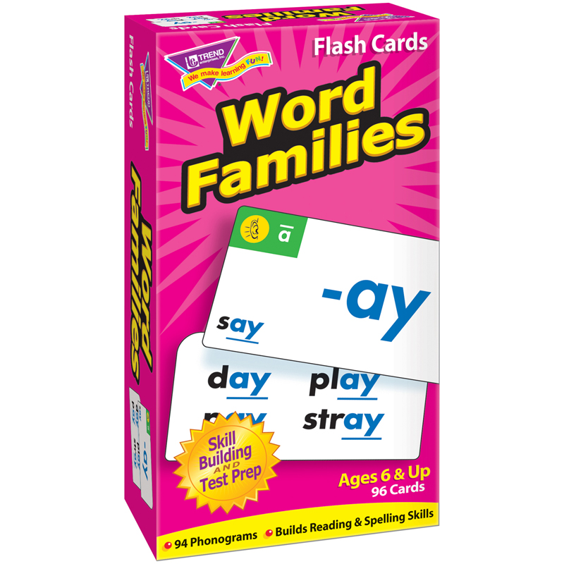 (2 Ea) Flash Cards Word Families