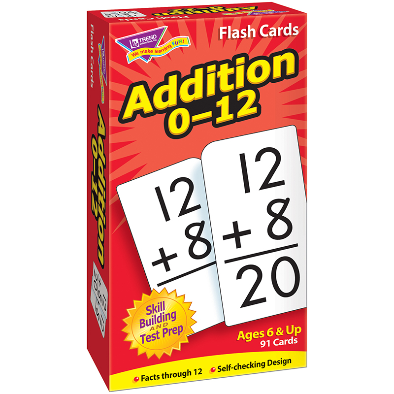 (3 Pk) Flash Cards Addition 0-12 91