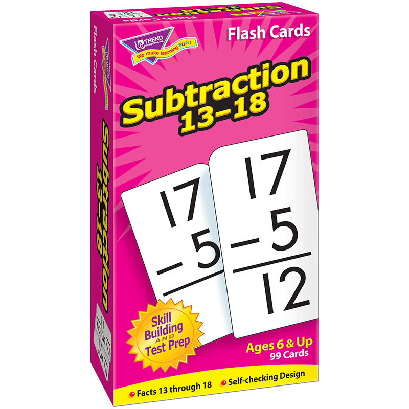 (3 Pk) Flash Crds Subtraction 13-18