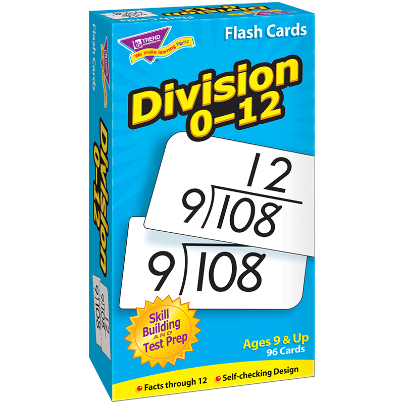 (3 Pk) Flash Cards Division 0-12