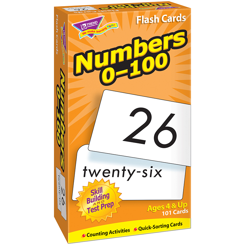 (3 Pk) Flash Cards Numbers 0-100