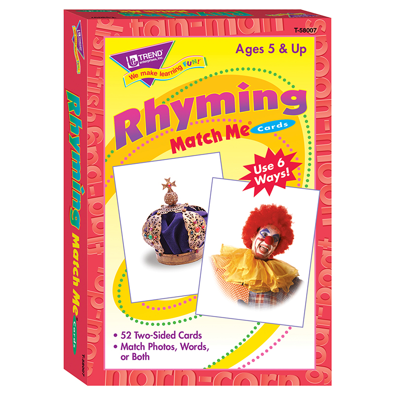 Match Me Cards Rhyming 52/Box