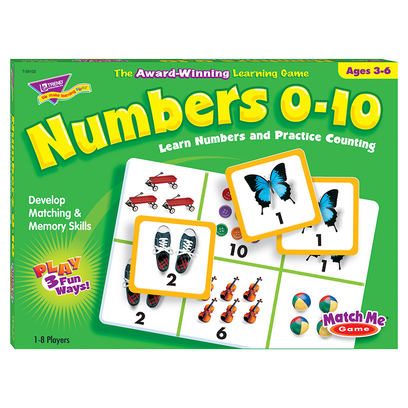 Match Me Game Numbers Ages 3 & Up