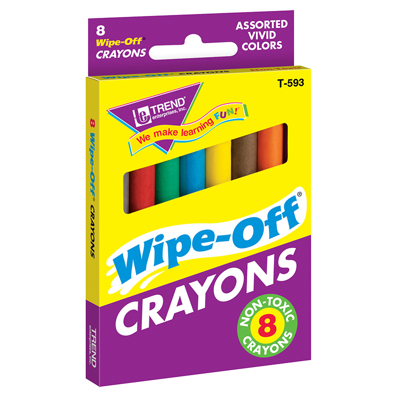 (12 Bx) Wipe-Off Crayons Regular