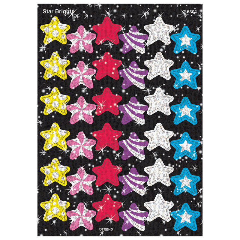 (12 Pk) Sparkle Stickers Star
