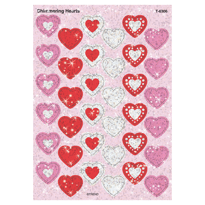Sparkle Stickers Shimmering Hearts