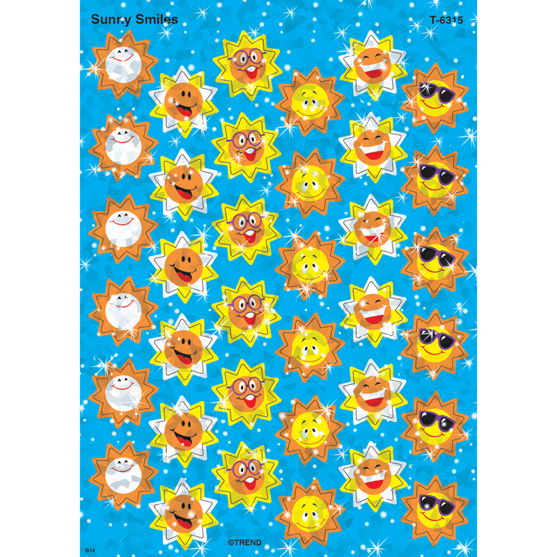 (12 Pk) Sparkle Stickers Sunny