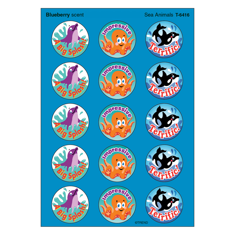 (12 Pk) Stinky Stickers Sea Animals