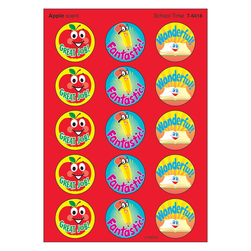 (12 Pk) Stinky Stickers School Time
