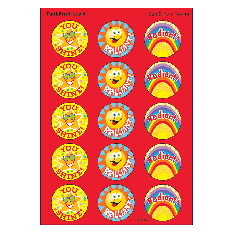 (12 Pk) Stinky Stickers Sun & Fun