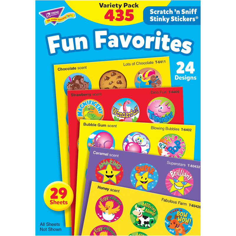 (2 Pk) Stinky Stckers Fun Favorites