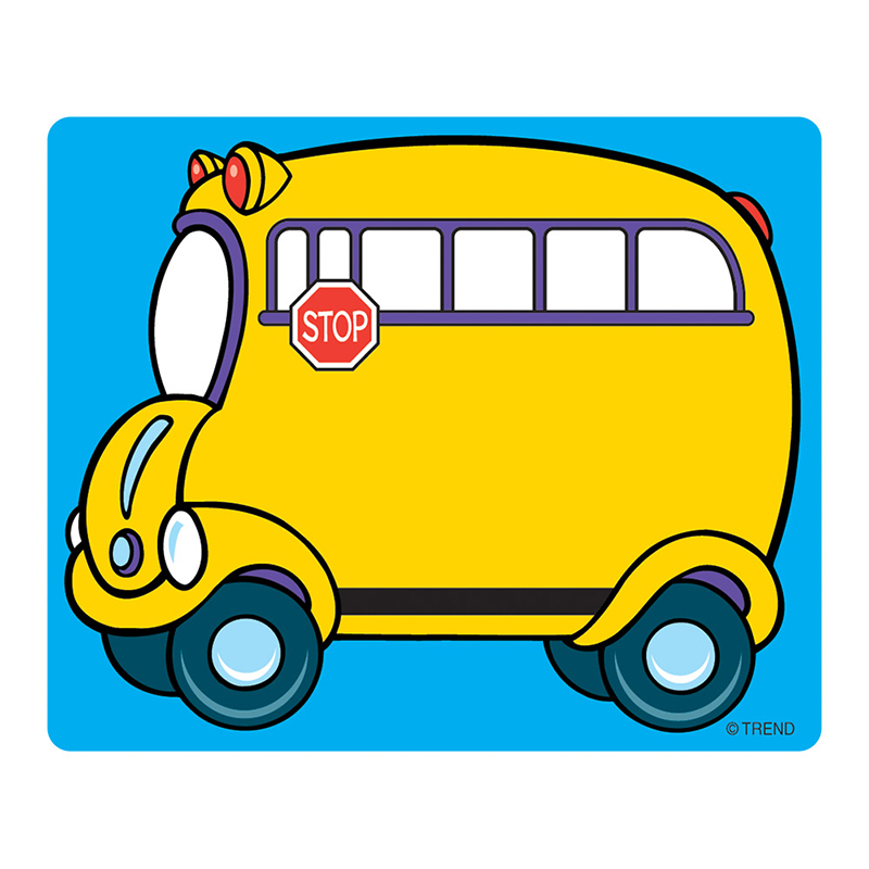 (6 Pk) Name Tags School Bus