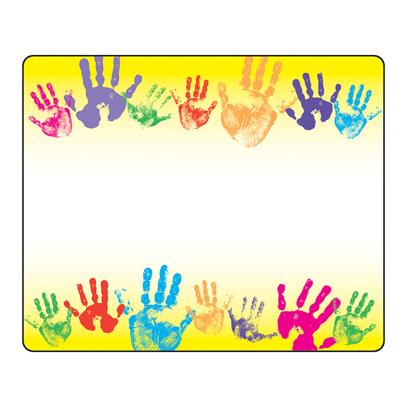 Name Tags Rainbow Handprints 36pk