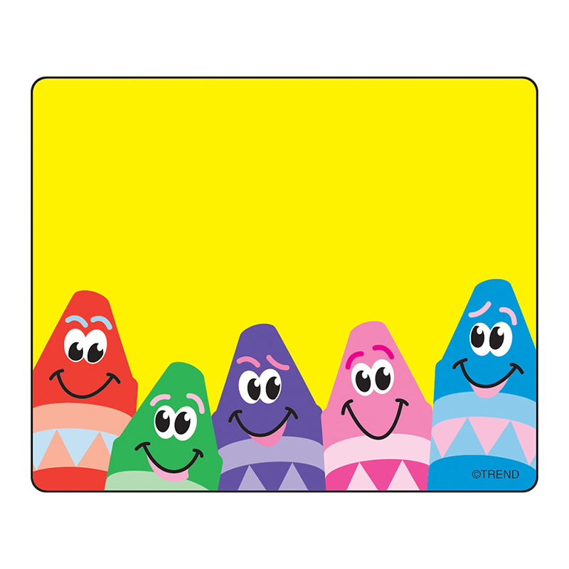 (12 Pk) Name Tags Colorful Crayons