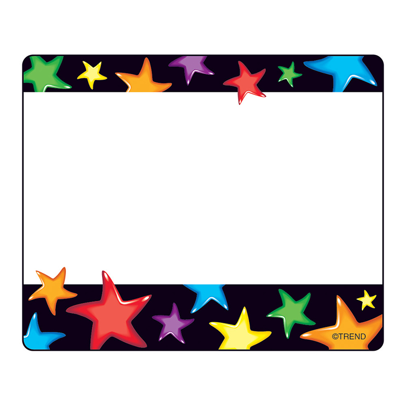 (6 Pk) Gel Stars Name Tags