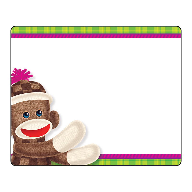 (6 Pk) Sock Monkey Name Tags