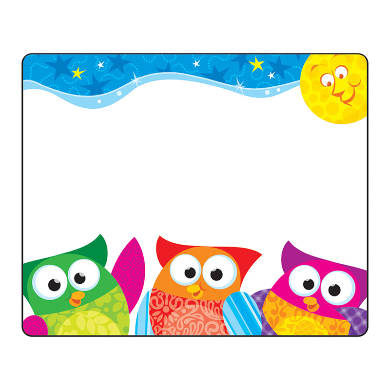 (6 Pk) Owl Stars Name Tags