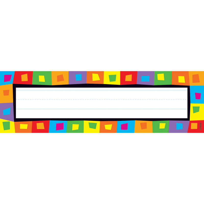 Silly Squares Desk Topper Name