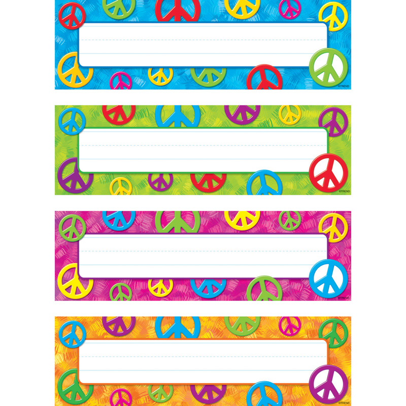 Peace Signs Desk Toppers Name