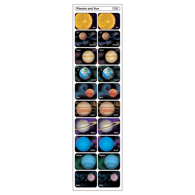 Planets And Sun Discovery Stickers