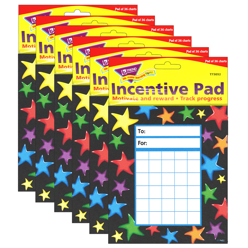 (6 Ea) Gel Stars Incentive Pads