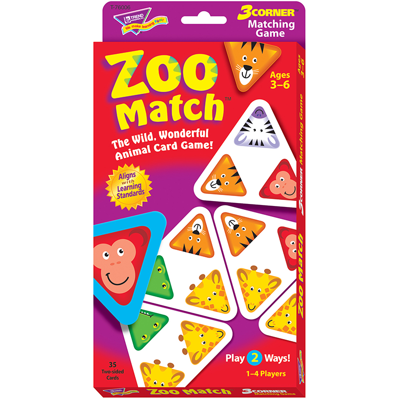3 Corner Matching Games Zoo Match