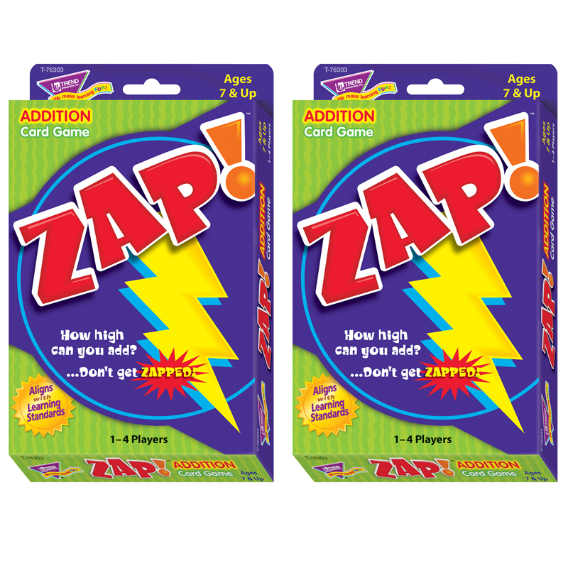 (2 Ea) Zap Addition Card Game
