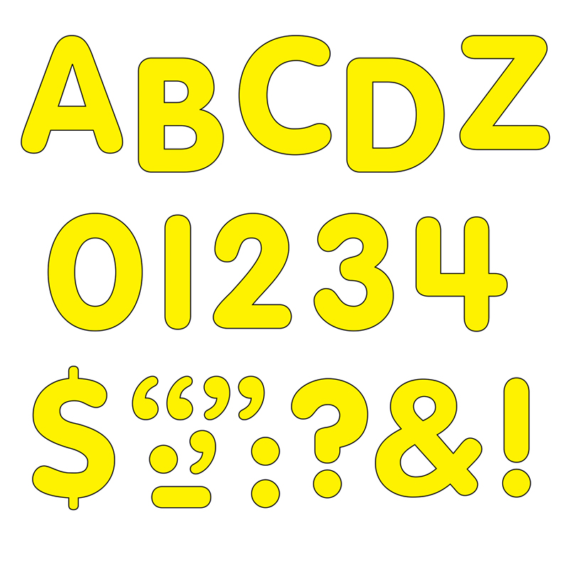 Stick-Eze 1 Letters Numbers Yellow