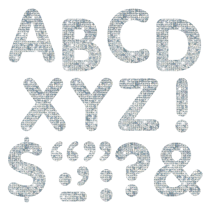(6 Pk) Stick-Eze 2in Silver Sparkle