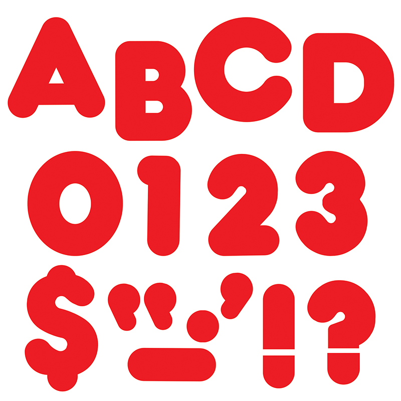 (6 Pk) Ready Letters 3in Red