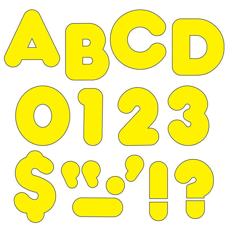 (6 Pk) Ready Letters 3in Yellow